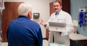 Dr. Ben Martin with Prostate Cancer Patient