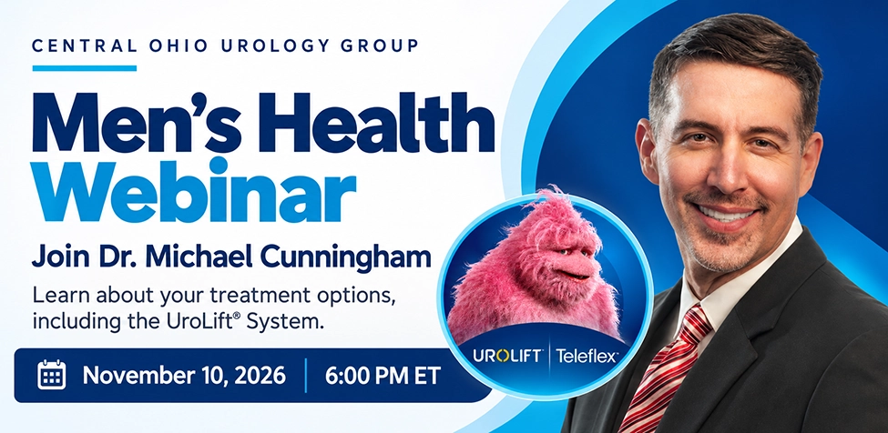 November 10 — Enlarged Prostate & UroLift® Webinar with Dr. Michael Cunningham